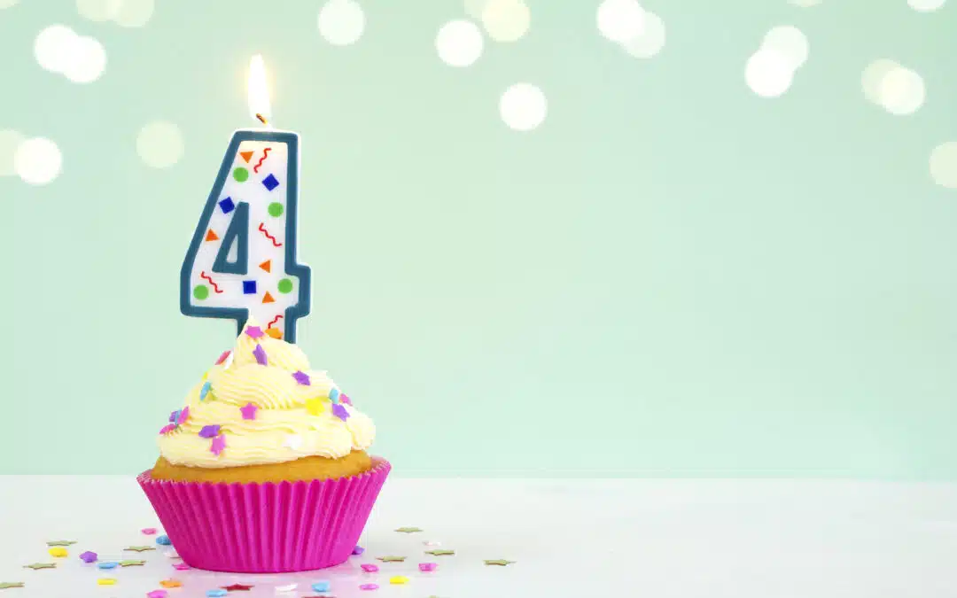 Oui, c’est déjà notre 4eme anniversaire !